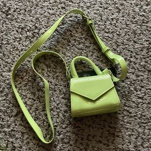 Bright green mini purse